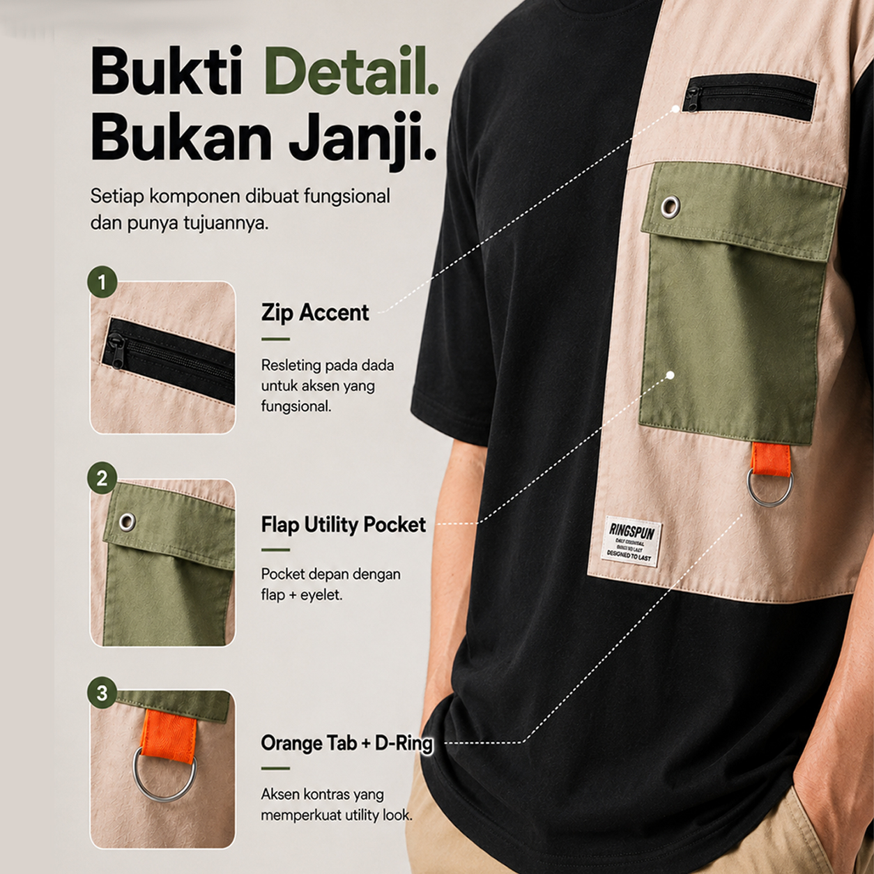 Masaki Oversize Utility Pocket Streetwear