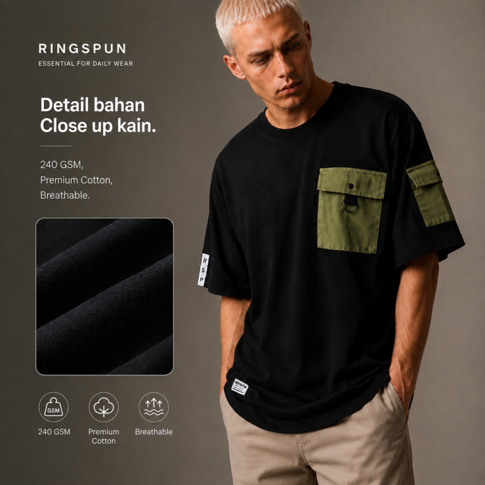Kashiba Oversize Utility Pocket, Clean Fit