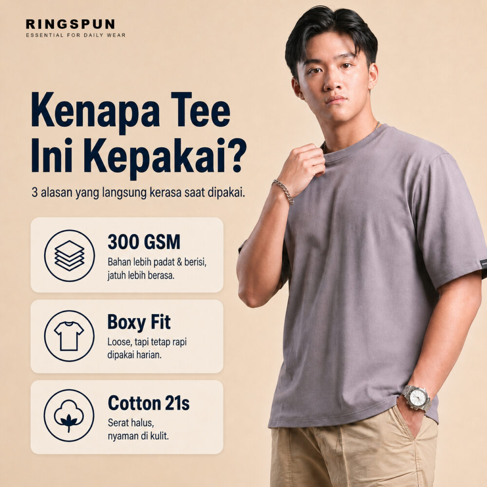2 (2) Kaos Oversize KUMO Plain Clean