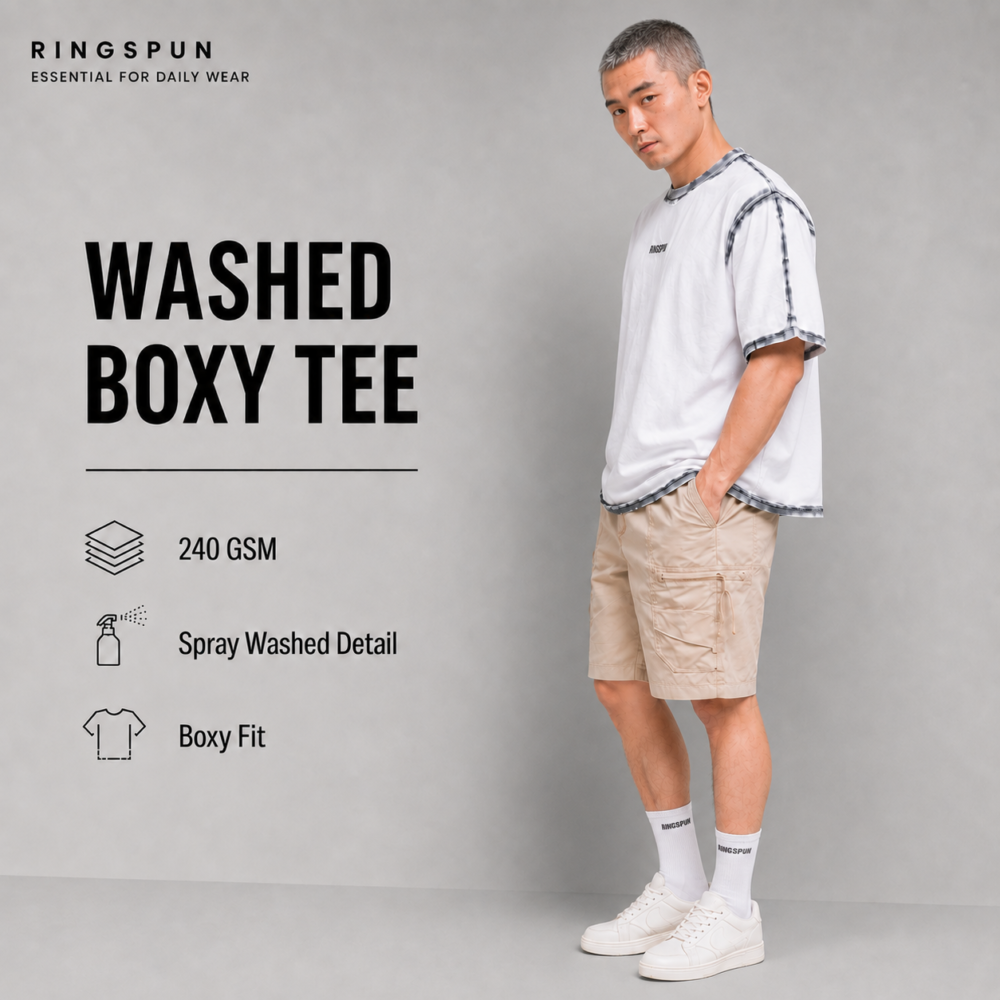Oversize Washed Putih