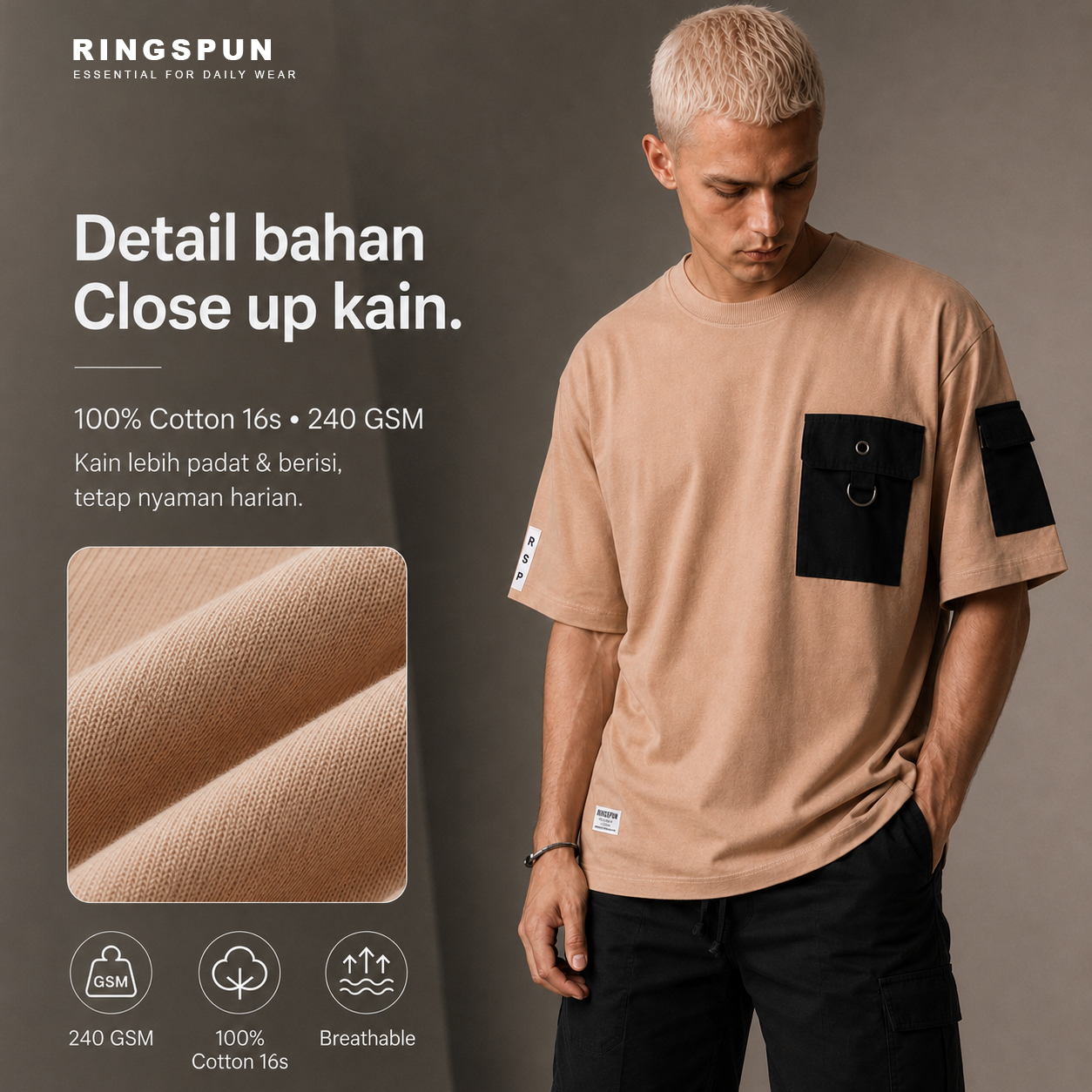 Oversize Kashiba Mocca