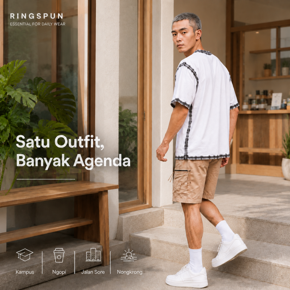 Oversize Washed Putih
